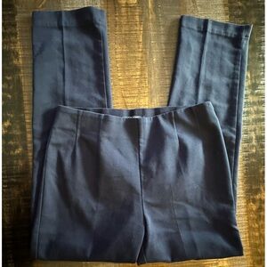 Womens Navy Blue Slacks Stretch Side Zipper Chaps Brand Size 10